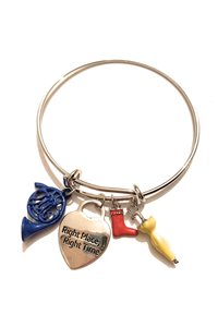 Bracciale Bangle How I Met Your Mother HIMYM Ombrello Giallo Corno Blu Francese