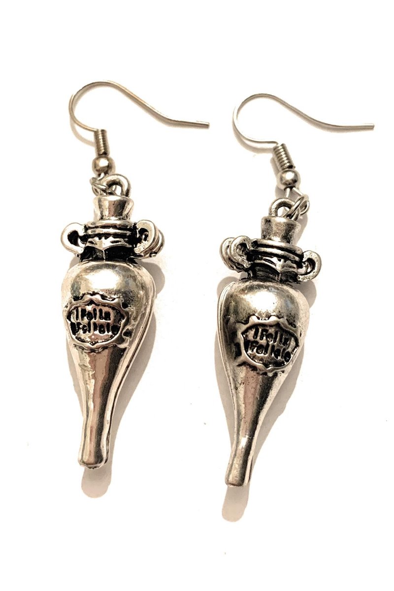 Orecchini pendenti Pozione Felix Felicis Harry Potter Ispirati Color Argento