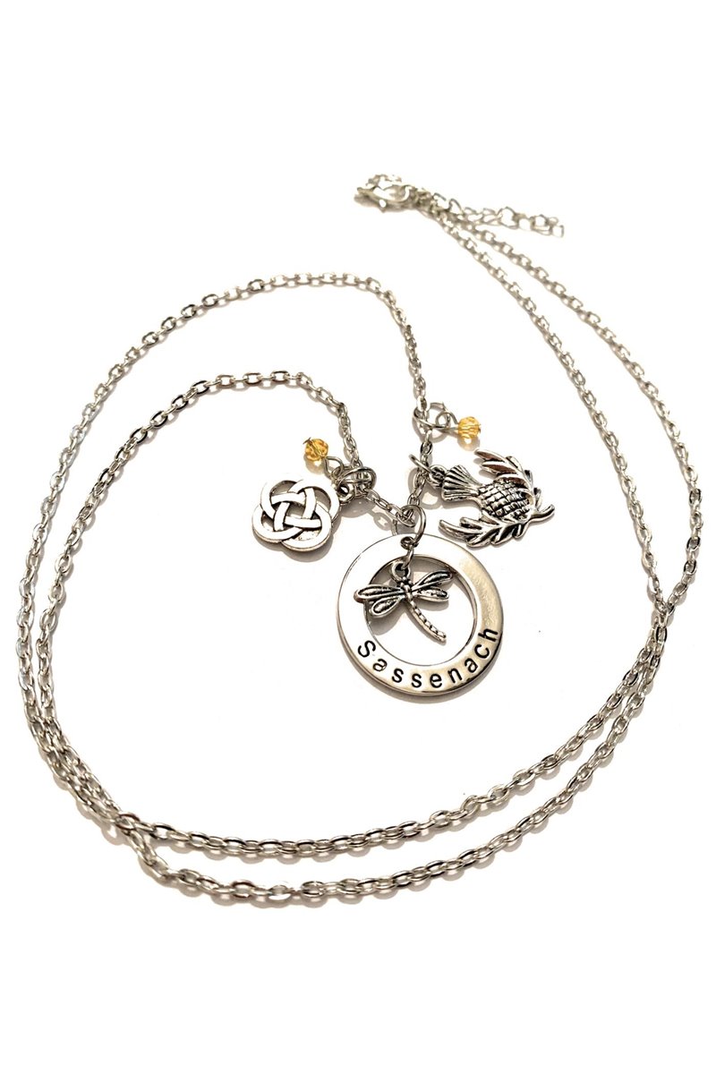 Collana fiore cardo scozzese Sassenach