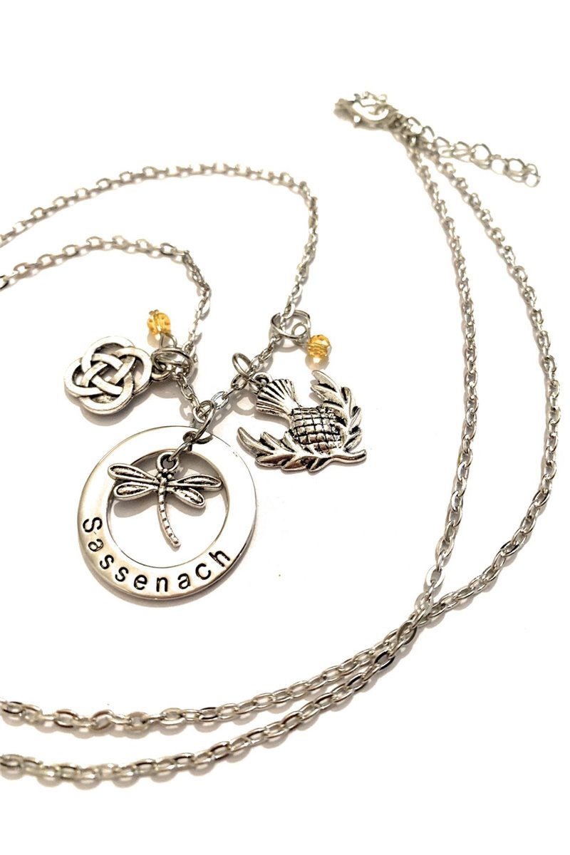 Collana fiore cardo scozzese Sassenach