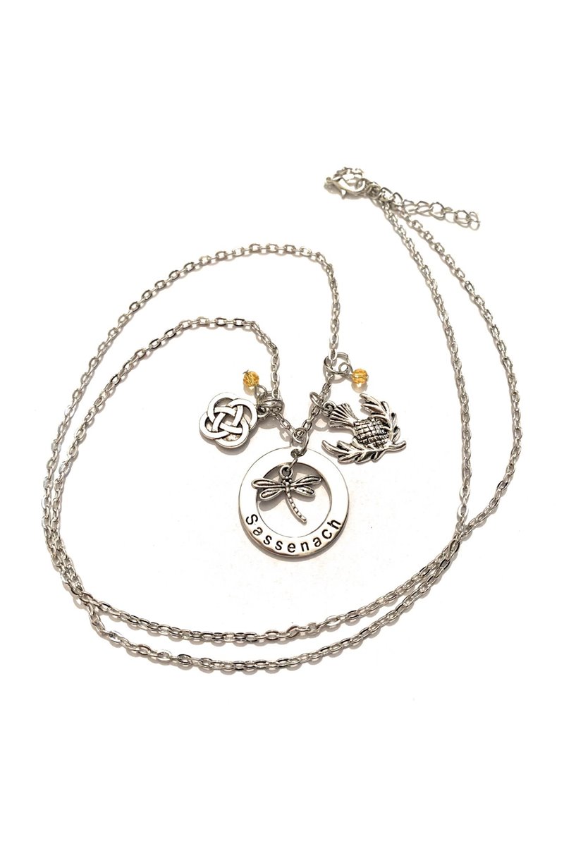 Collana fiore cardo scozzese Sassenach