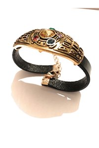 Bracciale Semi Rigido Guanto Dell'Infinito Simil Cuoio