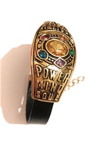 Bracciale Semi Rigido Guanto Dell'Infinito Simil Cuoio