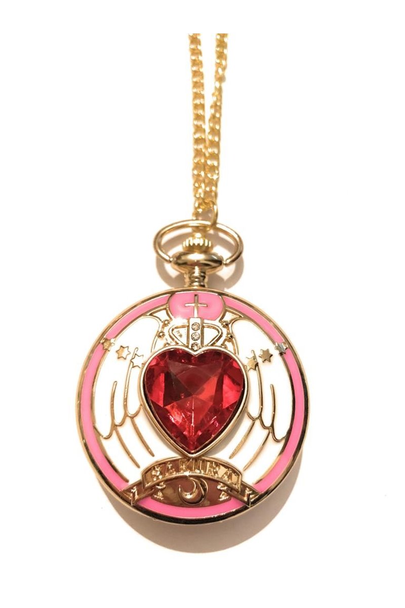 Collana Orologio Card Captor Sakura Funzinante Cuore Luna Sole