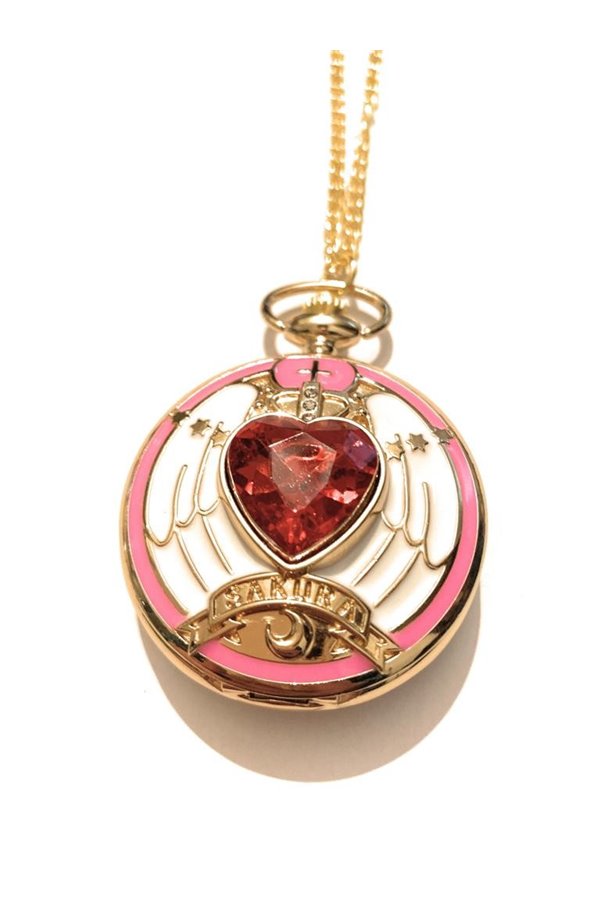 Collana Orologio Card Captor Sakura Funzinante Cuore Luna Sole 2