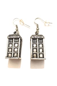 Orecchini Pendenti Police Box cabina telefonica