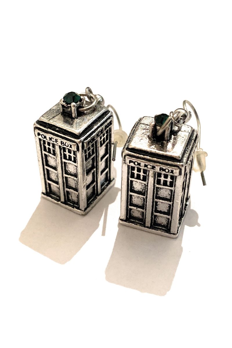 Orecchini Pendenti Police Box cabina telefonica