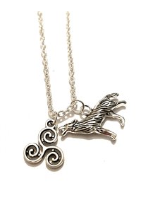 Collana celtica Triskele Lupo lacrosse