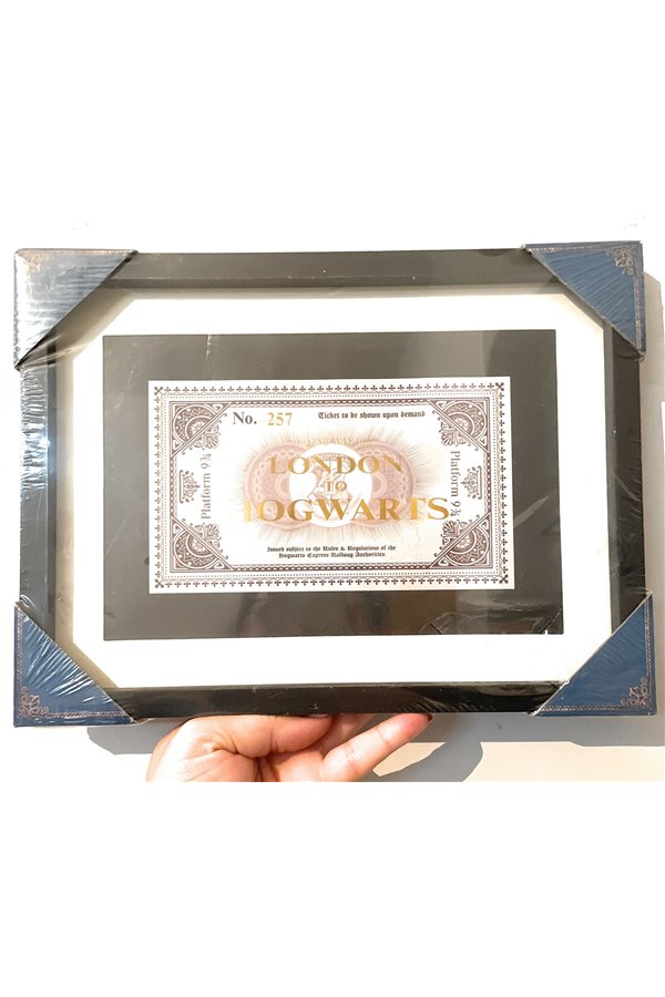 Cornice Biglietto London To Hogwarts Platform 9 e 3/4 Harry Potter Binario Biglietto