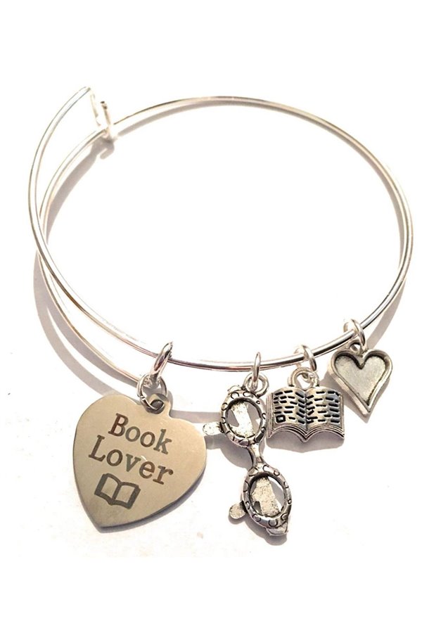 Bracciale Bangle Rigido Book Lover Amante dei Libri