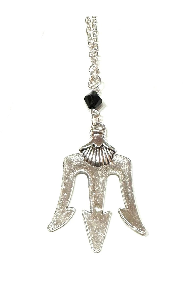 Collana Tridente con Cristallo Nero