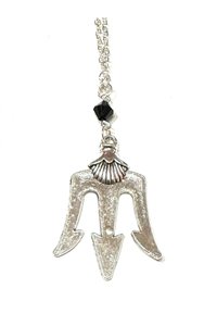 Collana Tridente con Cristallo Nero