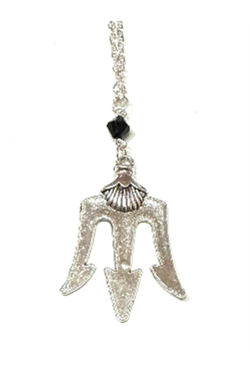 Collana Tridente con Cristallo Nero