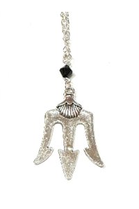 Collana Tridente con Cristallo Nero