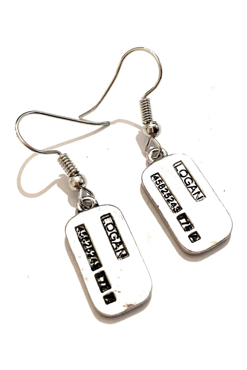 Orecchini Pendenti Logan Medagliette militare