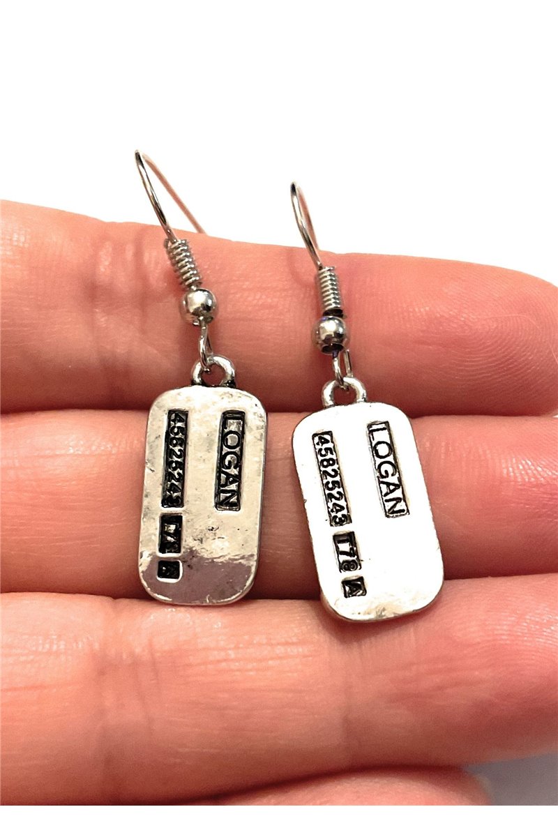 Orecchini Pendenti Logan Medagliette militare
