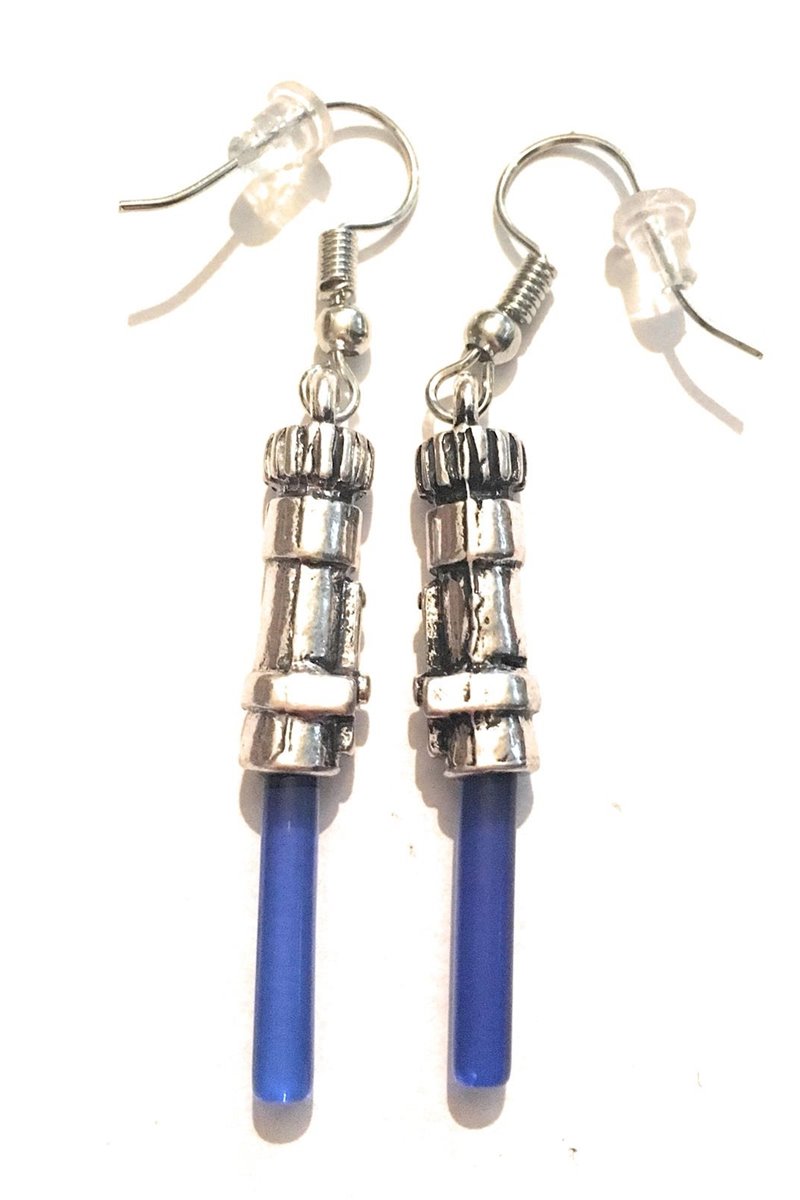 Orecchini pendenti  Spada Laser cosplay blu