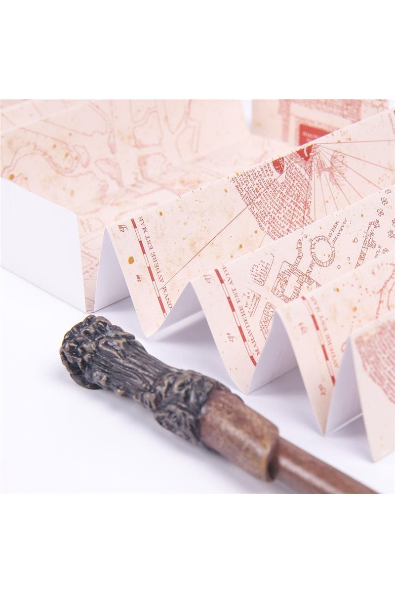 Set Cartoleria Harry Potter Mappa del Malandrino Bacchetta e Notebook Gryffindor