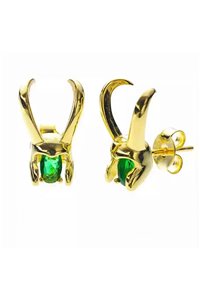 Orecchini A Lobo Elmo e Pietra verde