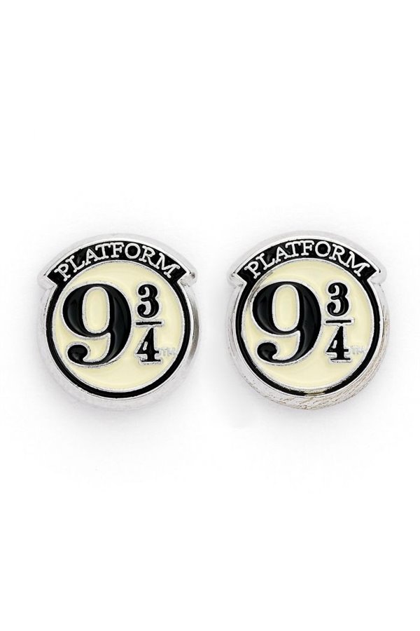 Set Tre Paia di Orecchini A Lobo Ufficiali Harry Potter Doni della Morte Edwige Lettera e Binario 9 3/4 Con Confezione Originale 2