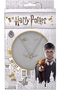 Set Orecchini a Lobo e Collana Boccino d'Oro Ufficiali Harry Potter