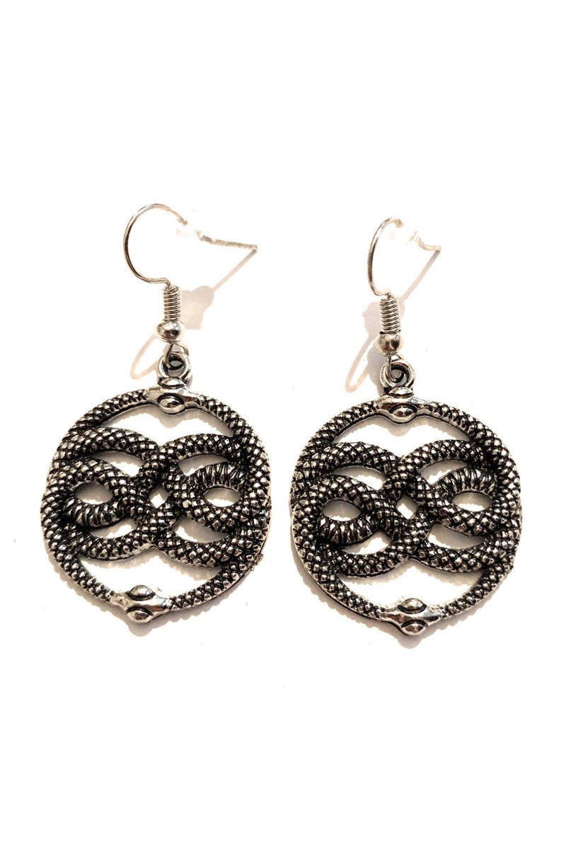 Orecchini Serpenti medaglione dell'Infinito in bronzo