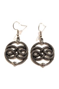 Orecchini Serpenti medaglione dell'Infinito in bronzo