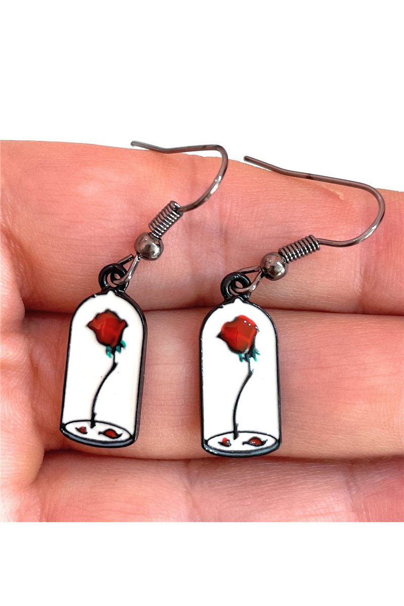 Orecchini Pendenti Teca La Rosa Incantata