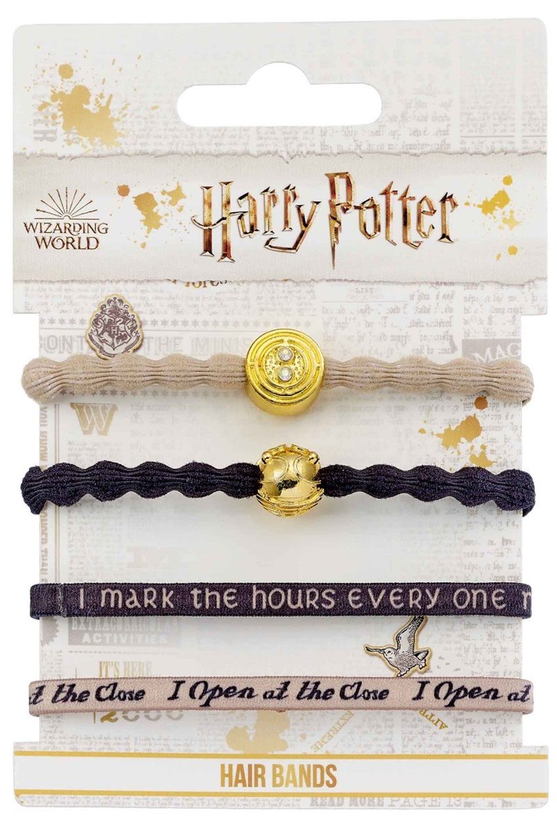 Set Elastici Per Capelli Giratempo e Boccino D'Oro Ufficiale Harry Potter