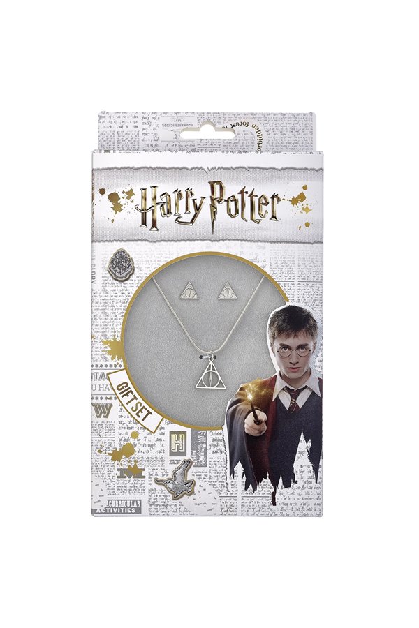 Set Collana e Orecchini a Lobo i Doni della Morte Ufficiale Harry Potter