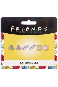 Set Tre Paia di Orecchini a Lobo Ufficiali Friends