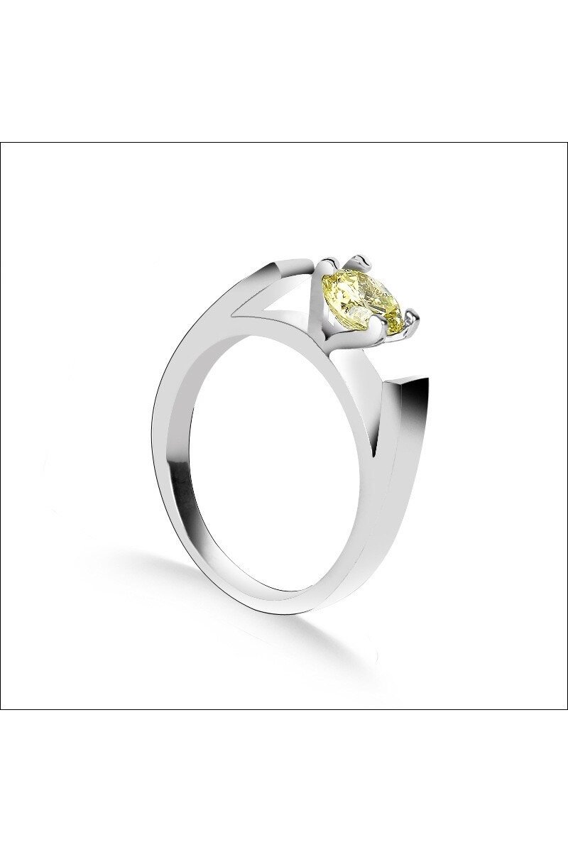 Anello con cristallo verde fidanzamento