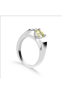 Anello con cristallo verde fidanzamento