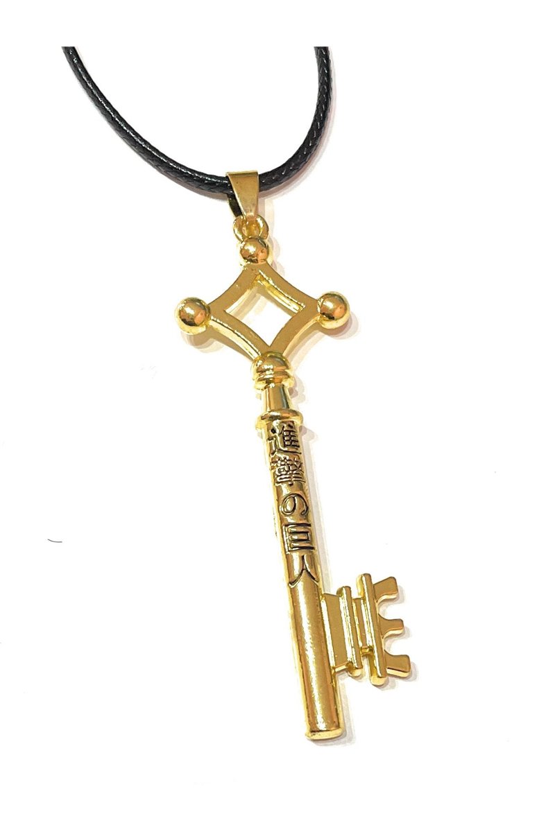 Collana Chiave Eren Dorata Con Incisioni