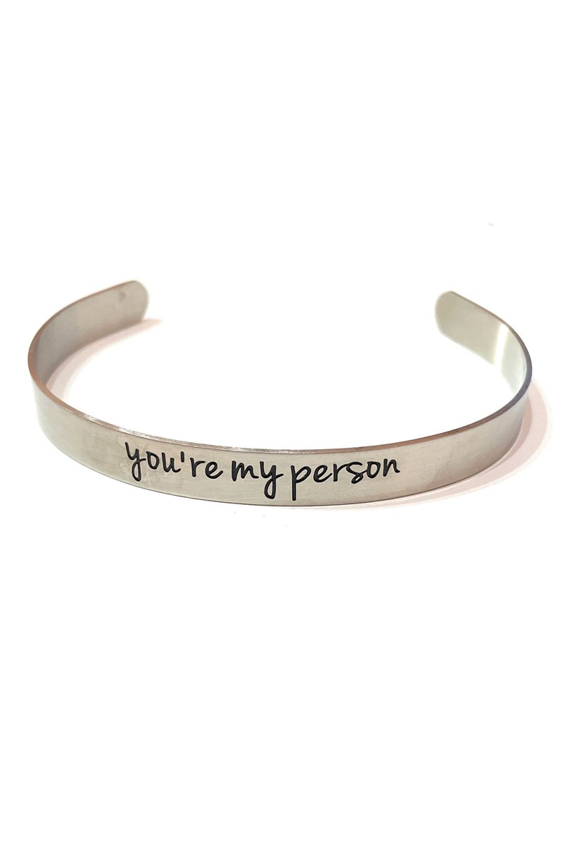 Bracciale Bangle You're My Person Incisione