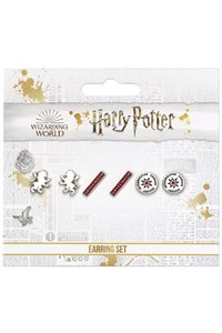 Set 3 Paia di Orecchini a Lobo Grifondoro Gryffindor Ufficiali Harry Potter