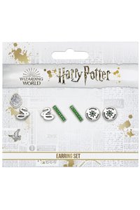 Set 3 Paia di Orecchini Serpeverde Slytherin Ufficiali Harry Potter