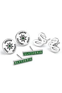Set 3 Paia di Orecchini Serpeverde Slytherin Ufficiali Harry Potter