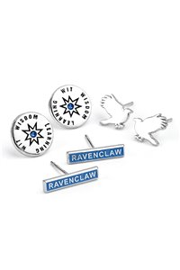 Set 3 Paia di Orecchini a Lobo Corvonero Ravenclaw Ufficiali Harry Potter