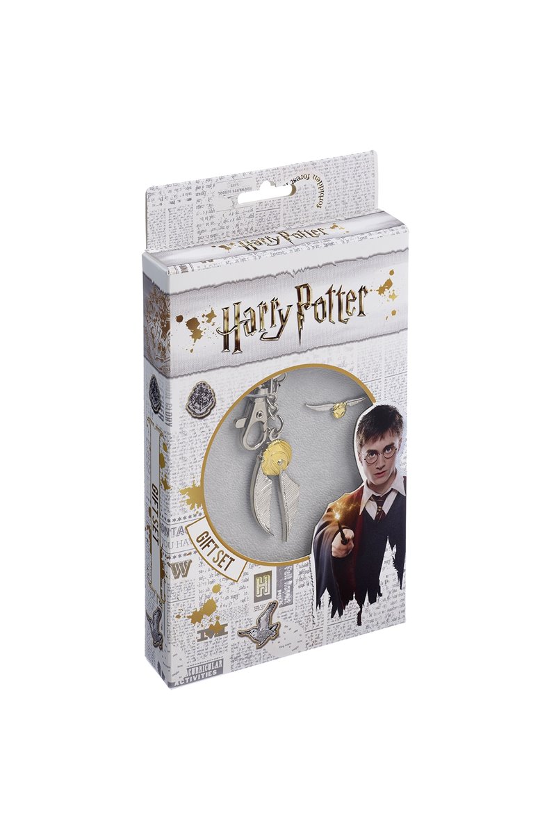 Set Portachiavi e Spilla Boccino D'Oro Ufficiale Harry Potter