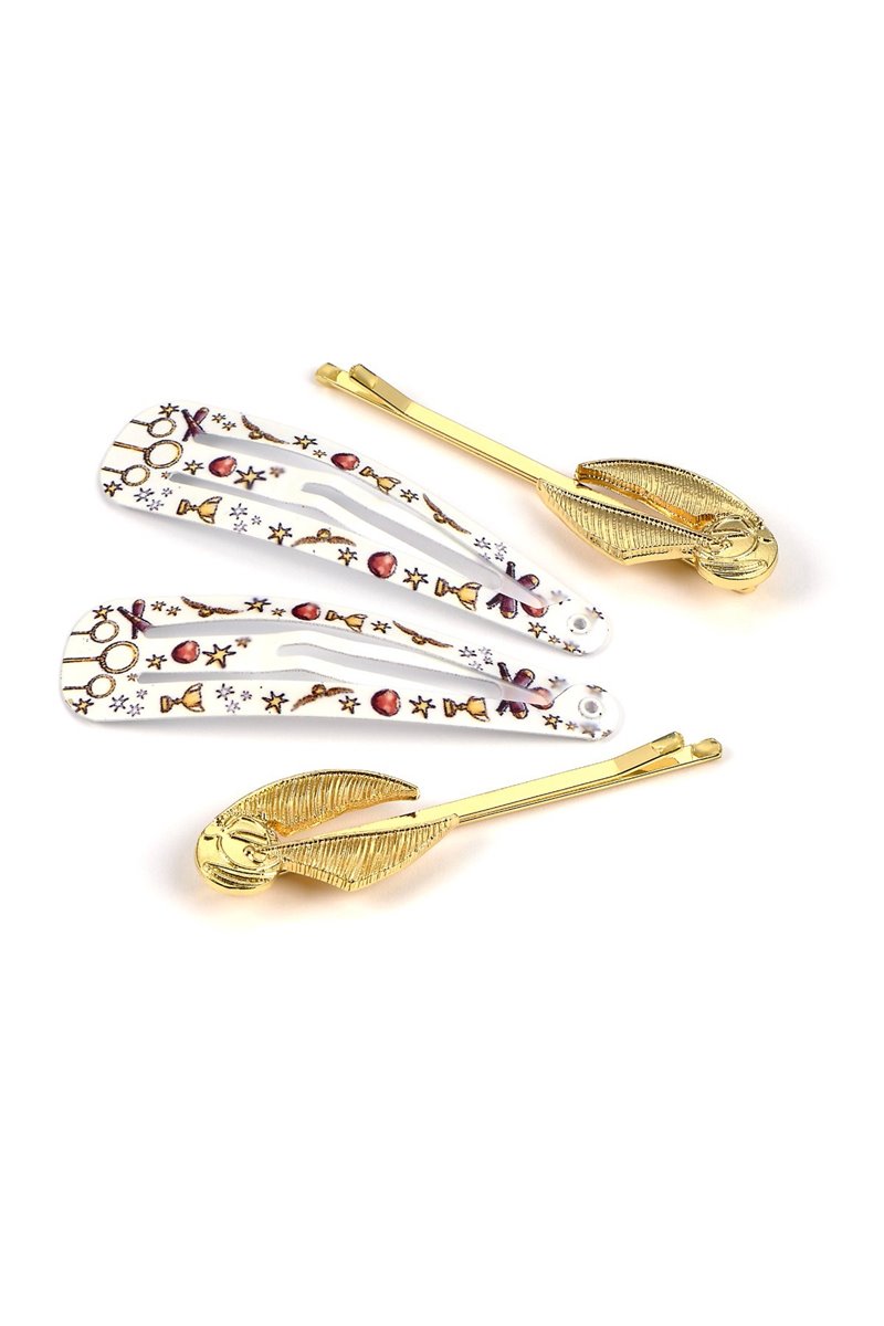 Set Forcine e Clips per Capelli Harry Potter Boccino D'Oro