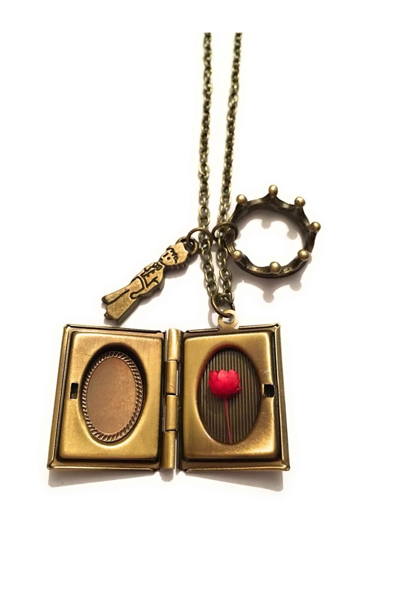 Collana Libro Portafoto Corona Principe Rosa Interna