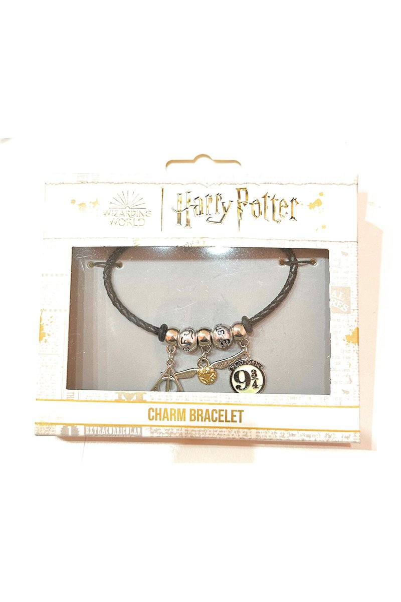 Bracciale Pelle Harry Potter Con 5 Charms Ufficiale
