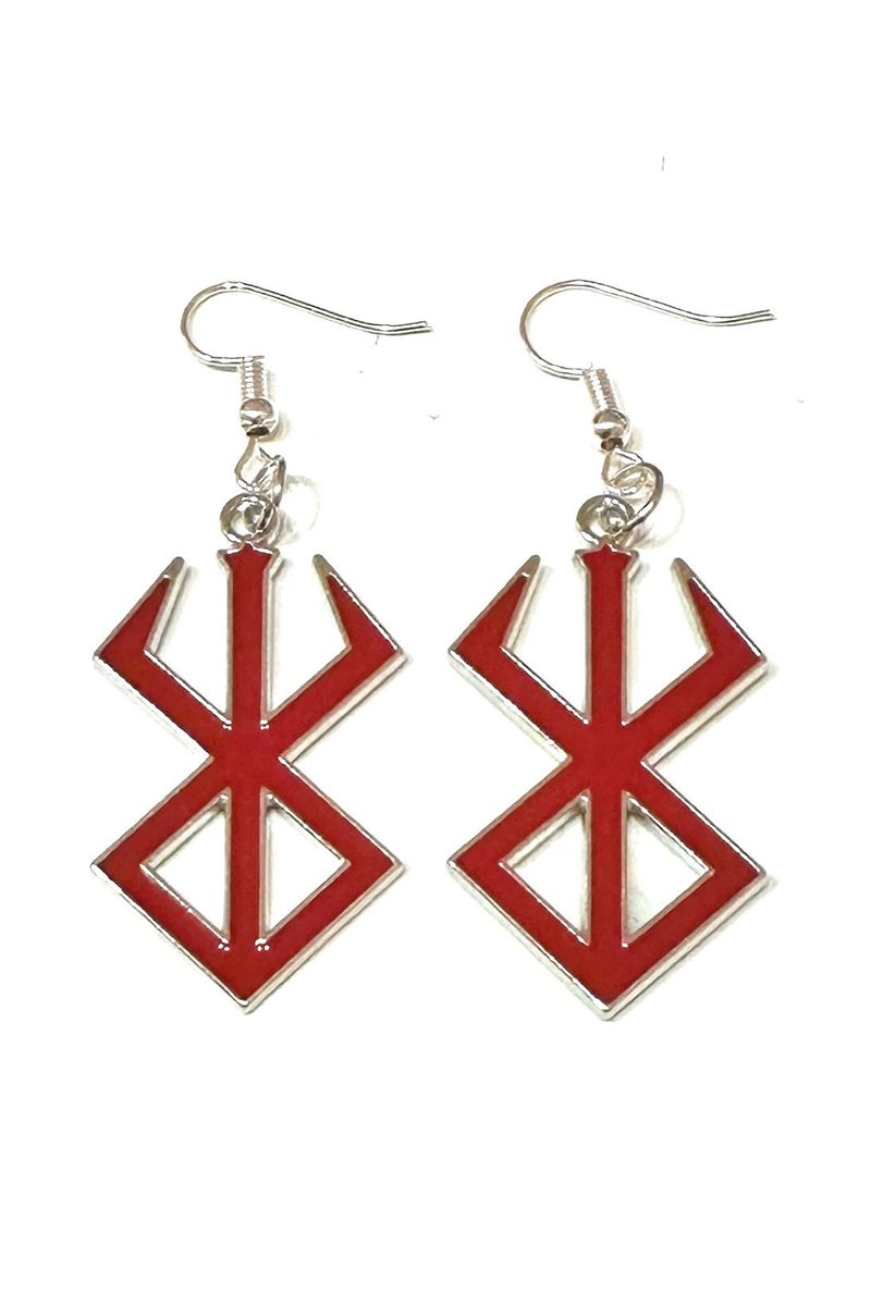 Orecchini Pendenti Marchio del Sacrificio Rossi