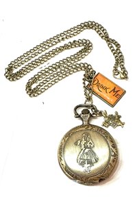 Collana Orologio Alice Bianconiglio Drink Me