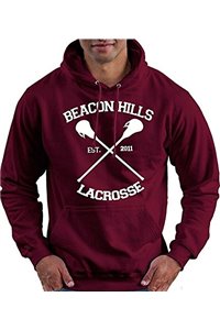 Felpa con cappuccio di mccall 11 beacon hills lacrosse unisex bordeux