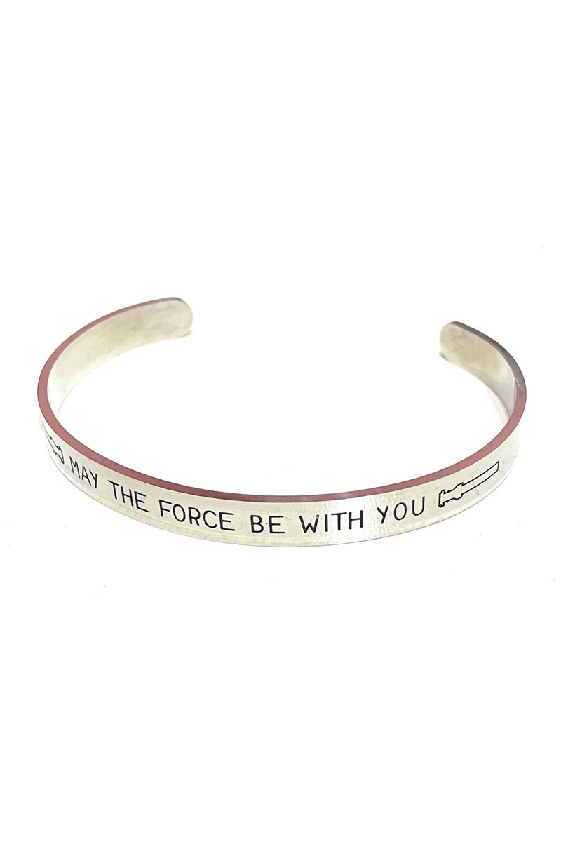 Bracciale Incisione "May The Force Be With You" Che la Forza Sia Con Te