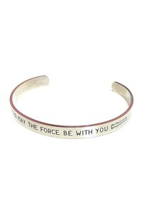 Bracciale Incisione "May The Force Be With You" Che la Forza Sia Con Te