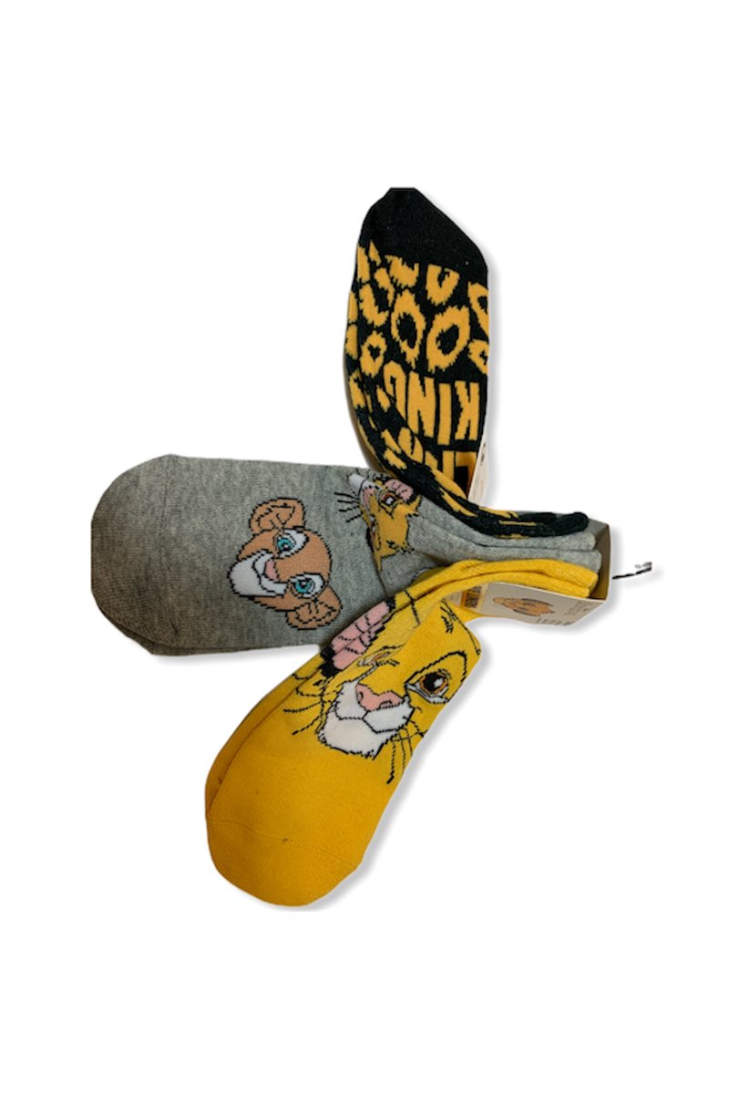 Calzini Re Leone Lion King Etichetta Ufficiale 3 Paia Unisex Cotone Taglia 37-42