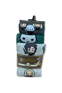 Calzini Harry Potter Cattivi Serpeverde Voldemort Unisex 3 Paia